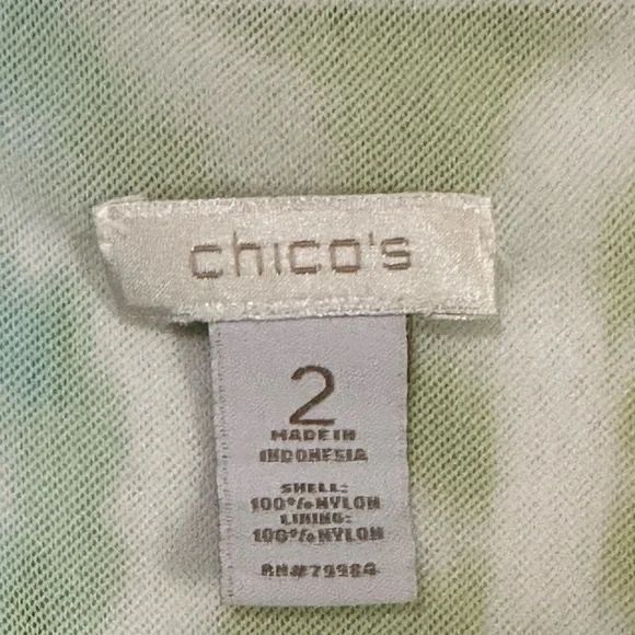 Chico’s 100% Nylon Women’s Multi Color Top Size 2 - Picture 3 of 5